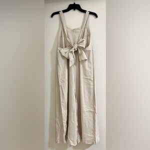 BP Linen Square Neck Jumpsuit with Bow oversized